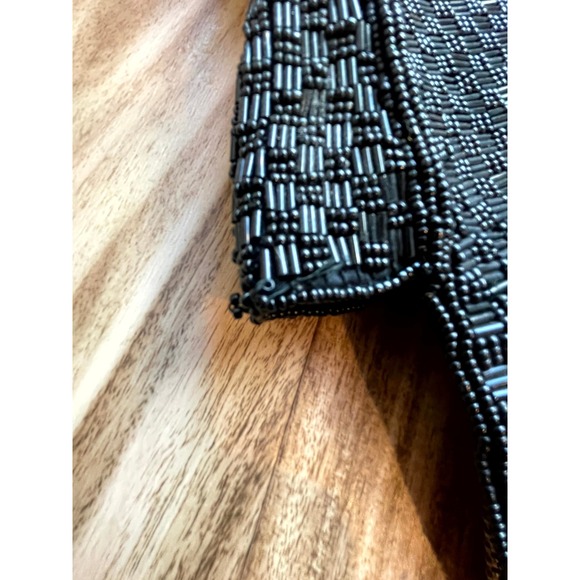 VintageWalborg Black beaded sequined clutch evening bag/purse Hong Kong - Picture 9 of 15